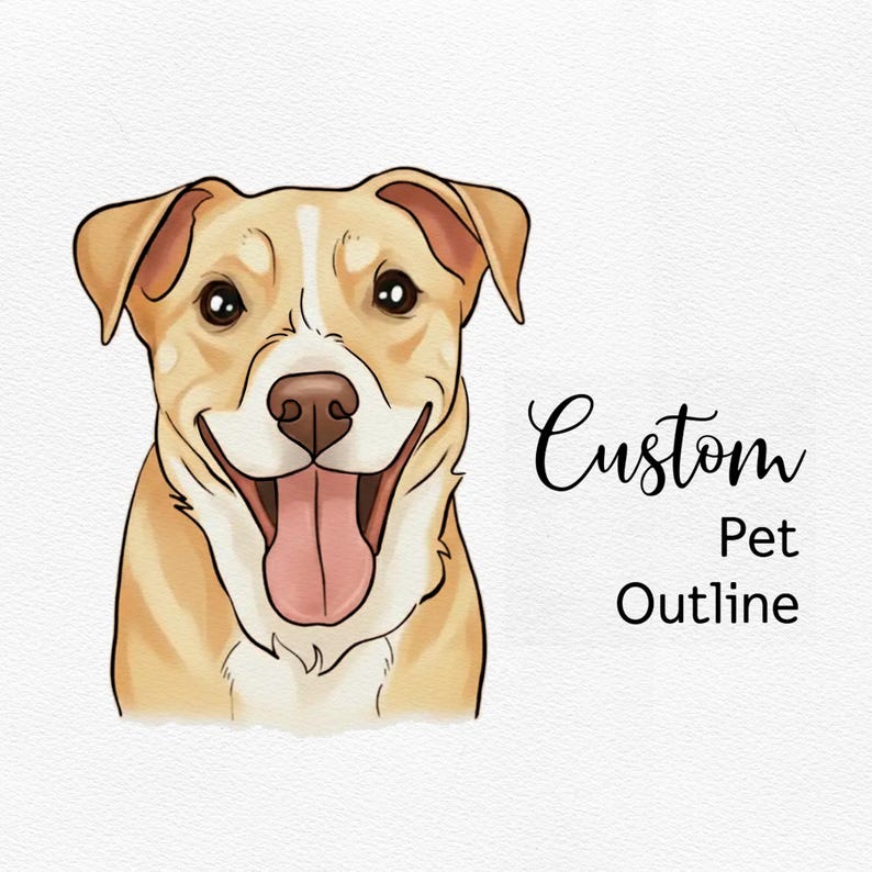 Custom Pet Drawing from Photo, Custom Dog Art Print, Personalized Dog Memorial Gift, Custom Pet Portrait image 1