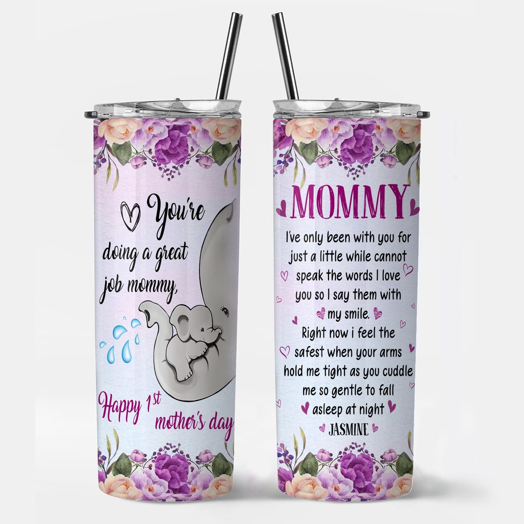 Happy 1st Mother Day Mom Tumbler PNG Mother Gift Tumbler Etsy