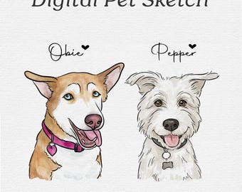 Custom Watercolor Pet Portrait, Personalized Dog Portrait from Photo, Cat Painting, Pet Memorial Art, Gift for Pet Lover