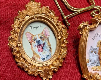 Custom Pet Portrait Fridge Magnet, Personalized Dog Cat Photo Magnet, Pet Memorial Gift, Dog Mom Cat Mom Gift