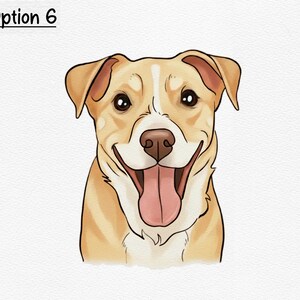 Custom Pet Drawing from Photo, Custom Dog Art Print, Personalized Dog Memorial Gift, Custom Pet Portrait Option 6