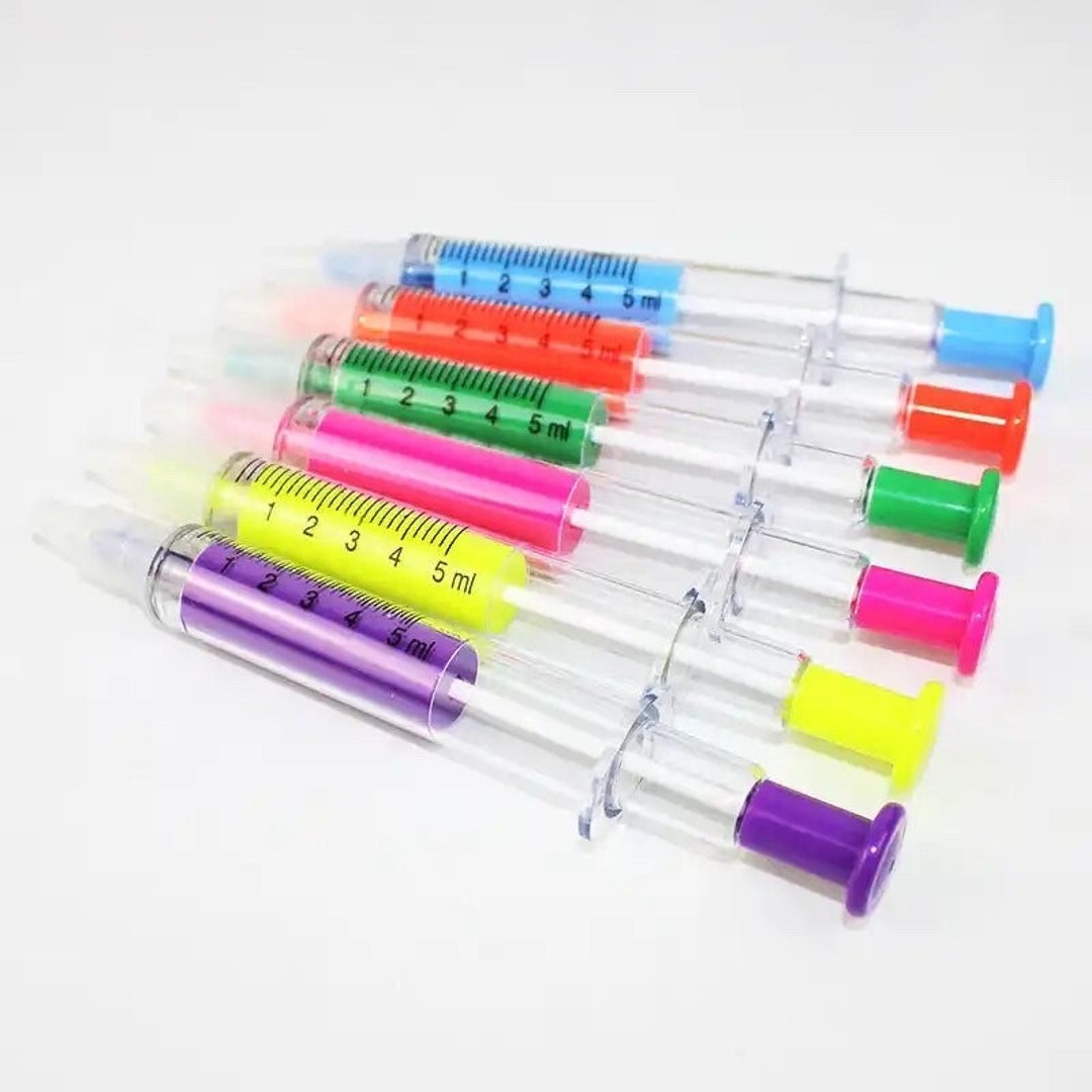 Dual Head Syringe Highlighter Marker Gel Pens Etsy