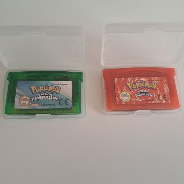 2 Jeux Game boy Pokémon Emeraude et Rouge Feu " Français "