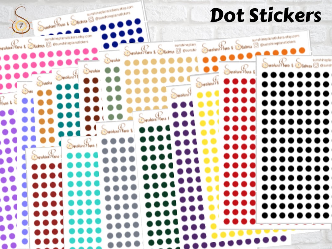 Small Dot Stickers | Planner Stickers | Bullet Journal Stickers ...