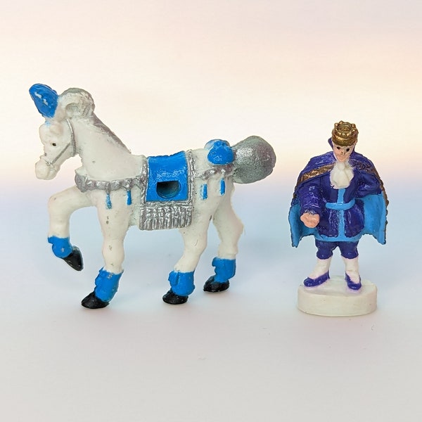 Disney Cinderella Star Castle Prince Charming & Horse Replacement accessories Trendmasters 1996 Vintage 90s Polly Pocket mini figures