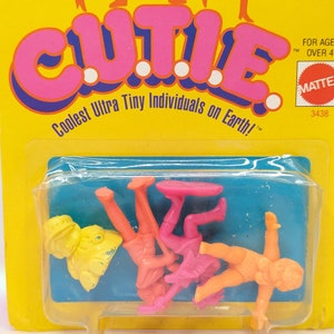 C.U.T.I.E. Figures Coolest Ultra Tiny Individuals on Earth 1986 Mattel Unopened Original Card Rockity Rollers Vintage 80s collectible toys