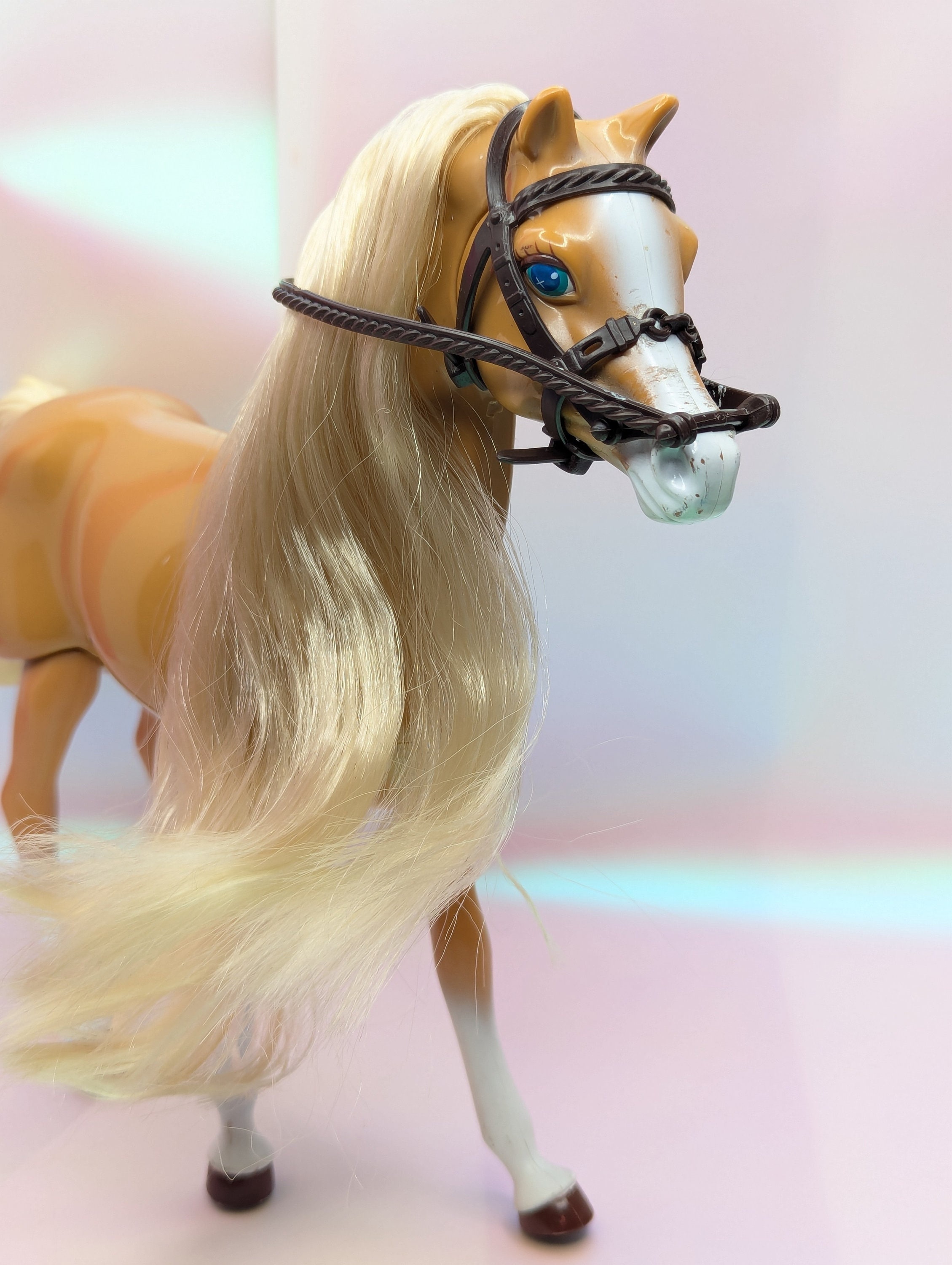 Barbie Riding Club Walking Beauty Horse Figure Walks No Sound Mattel 1998 Tan Pony Blonde Hair Vintage Barbie Horse Collectible Etsy