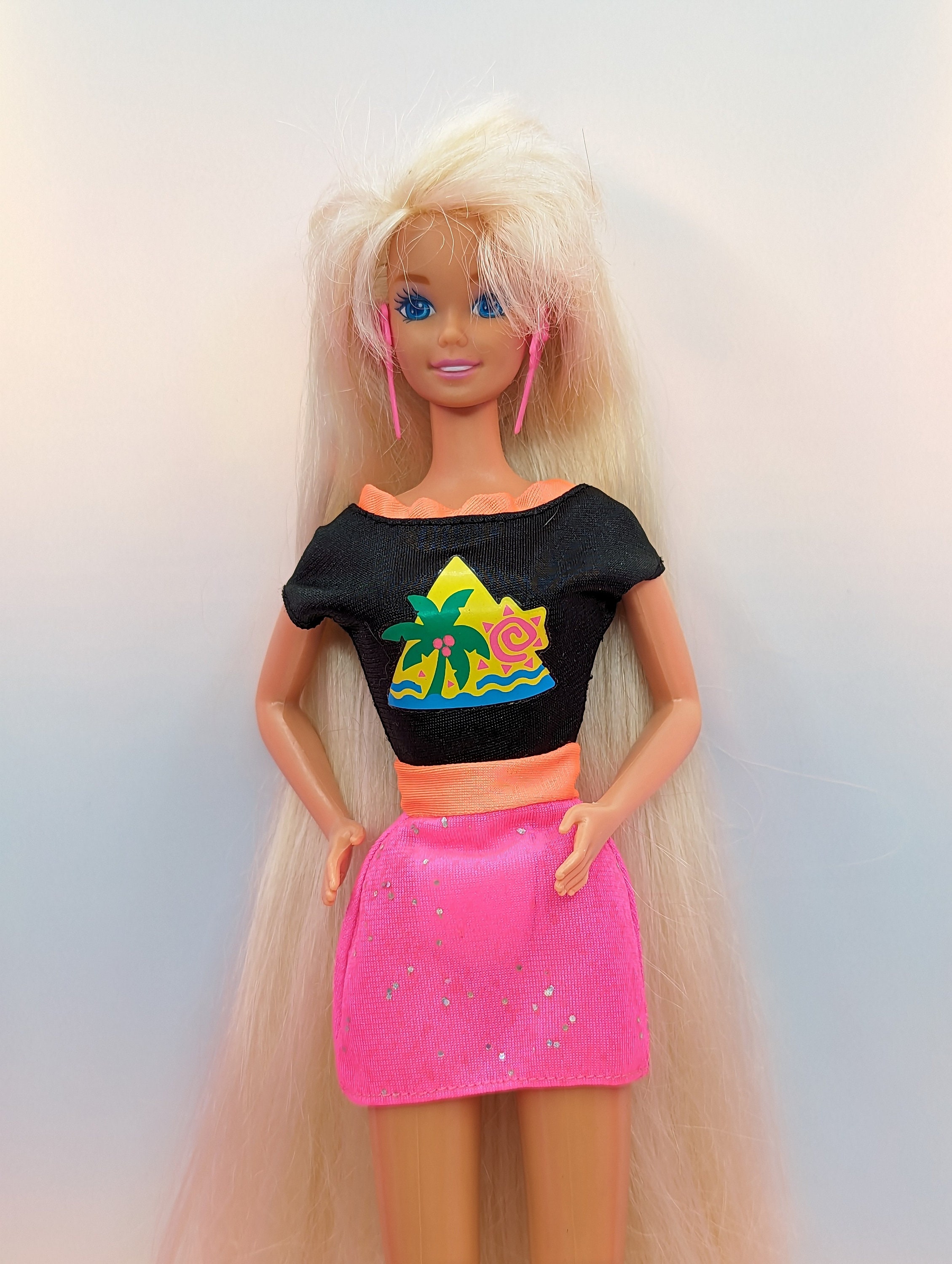 Glitter Hair Barbie Doll 1993 Mattel 10965 Beach La Looks Hair Etsy