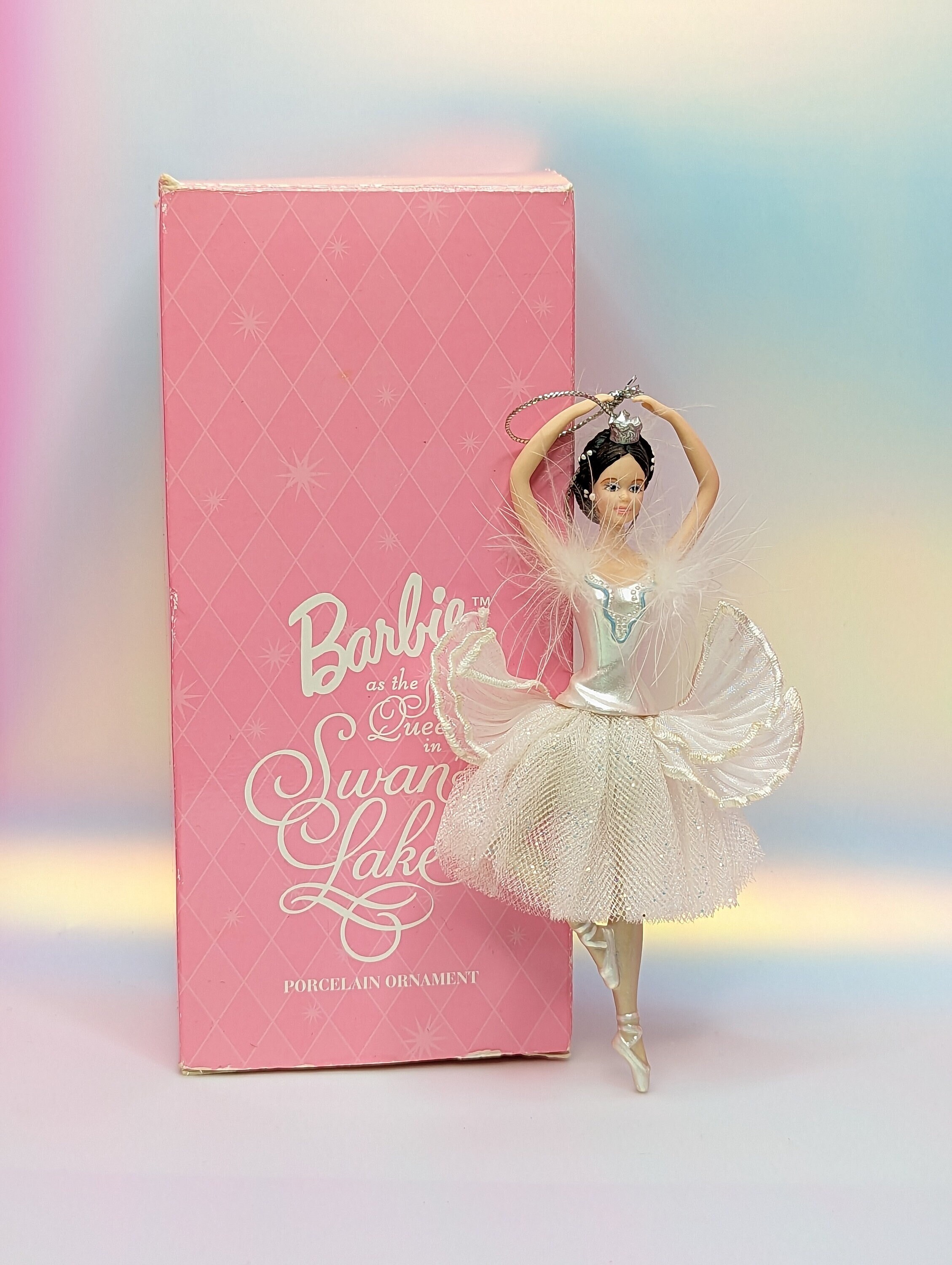 Barbie as Swan Queen Swan Lake Porcelain Ornament 1998 2nd in - Technical View