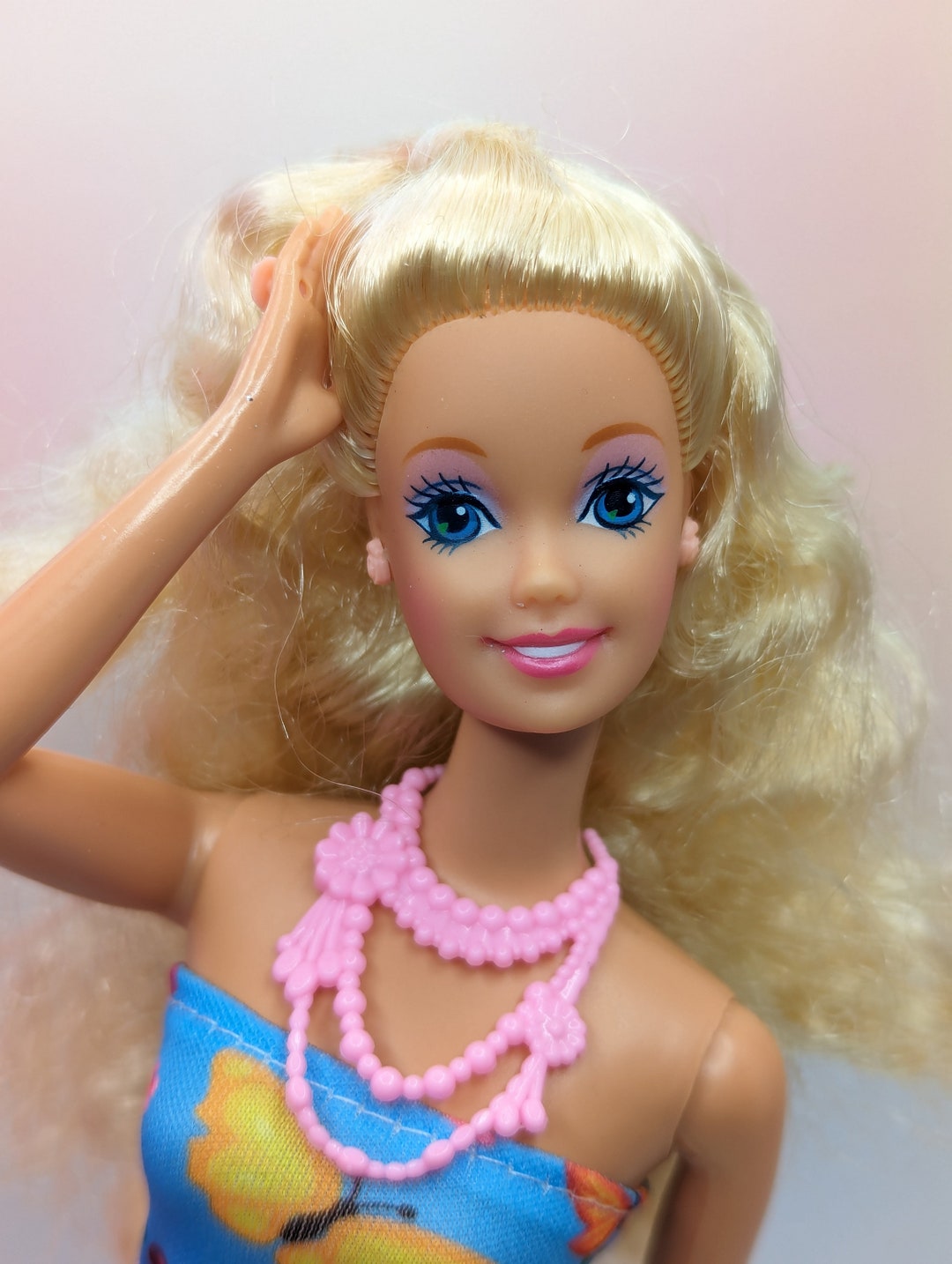 Teen Talk Barbie Doll 1991 #5745 Works Re-dressed Blonde Curled