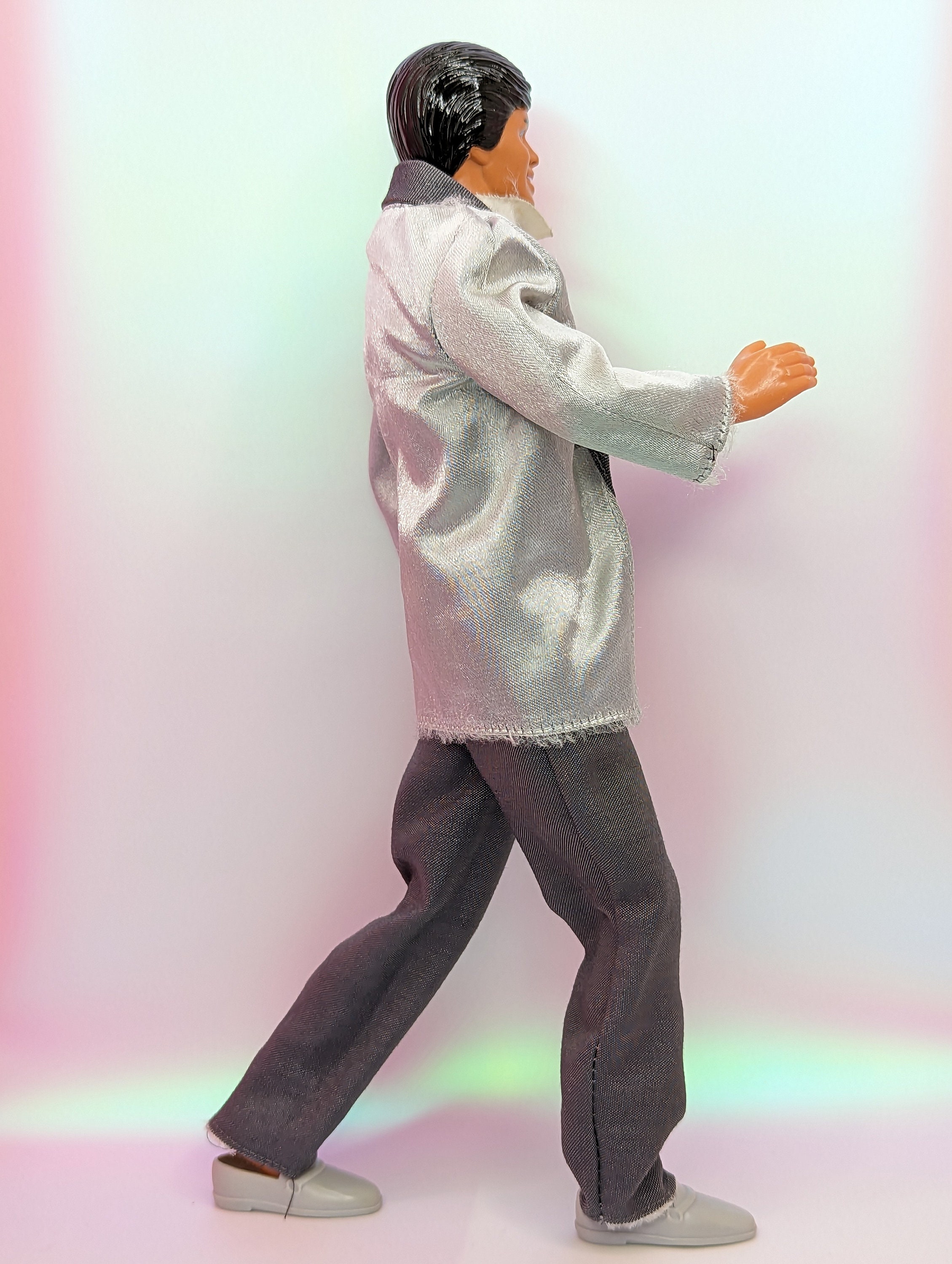Perfume Giving Ken Doll 1987 Mattel #4554 Silver Tux Brown Perfume Giving Ken Doll 1987 Mattel #4554 Silver Tux Brown