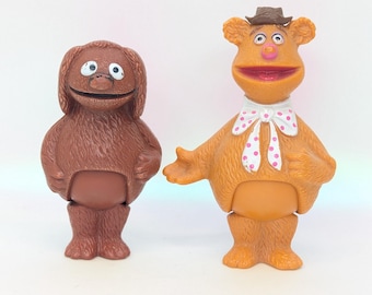 Muppet Show Players Fozzie & Rowlf Figures Fisher Price 1977/1978