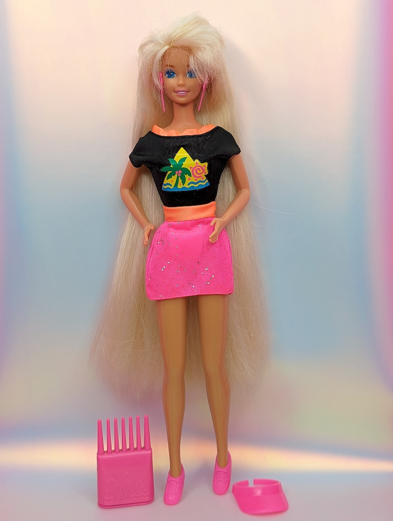 Glitter Hair Barbie Doll 1993 Mattel 10965 Beach La Looks Hair Etsy