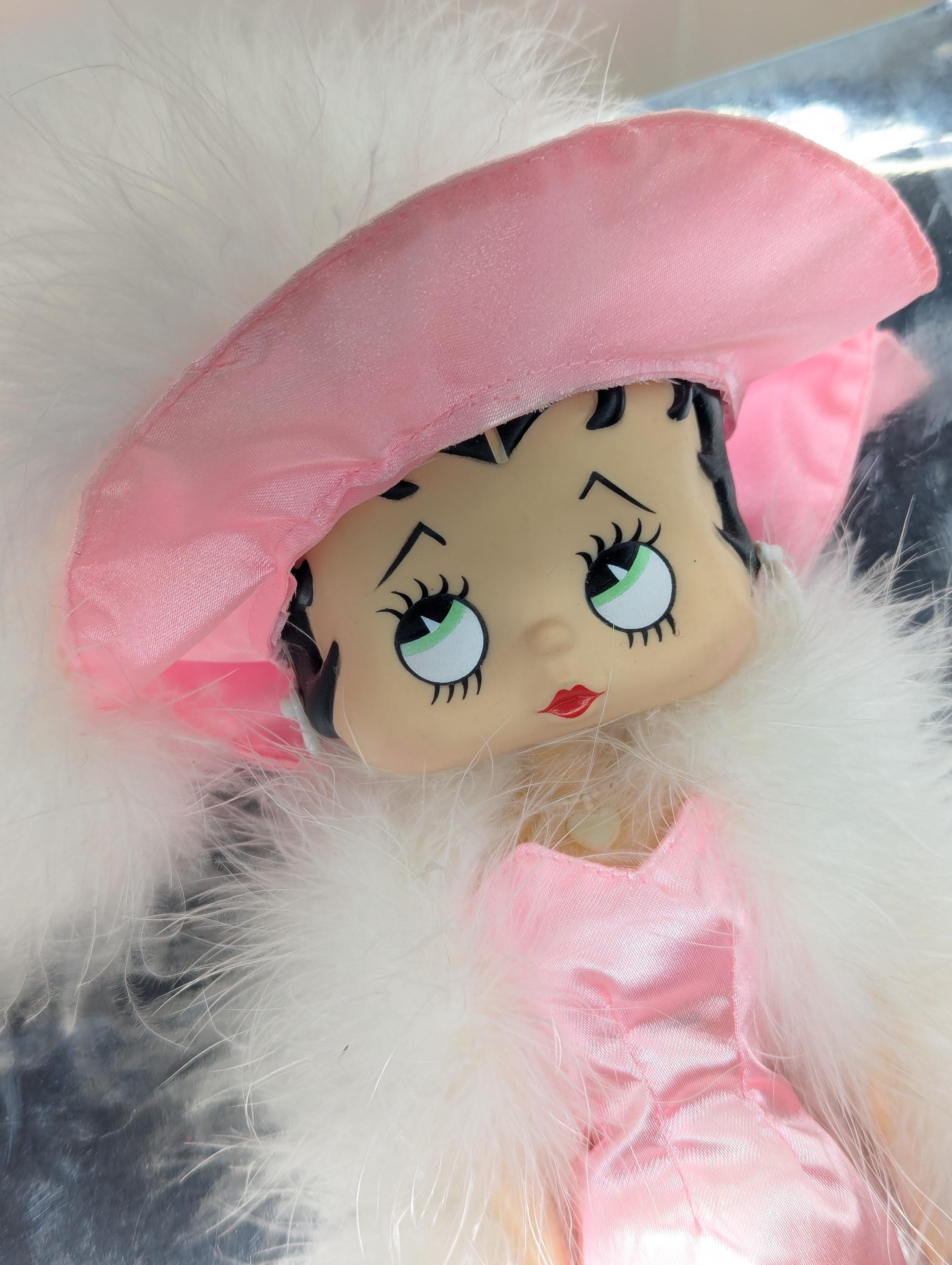 Betty Boop Talking Doll Pink Dress & Pink Hat With Boa 1998