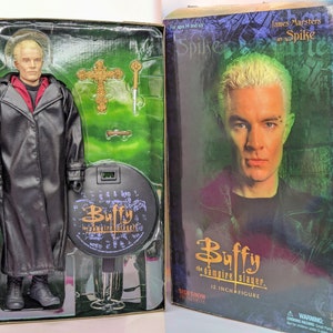 Buffy the Vampire Slayer James Marsters as Spike Action Figure 12" toy doll Sideshow Collectibles w/Box Vintage 2000's TV show Memorabilia