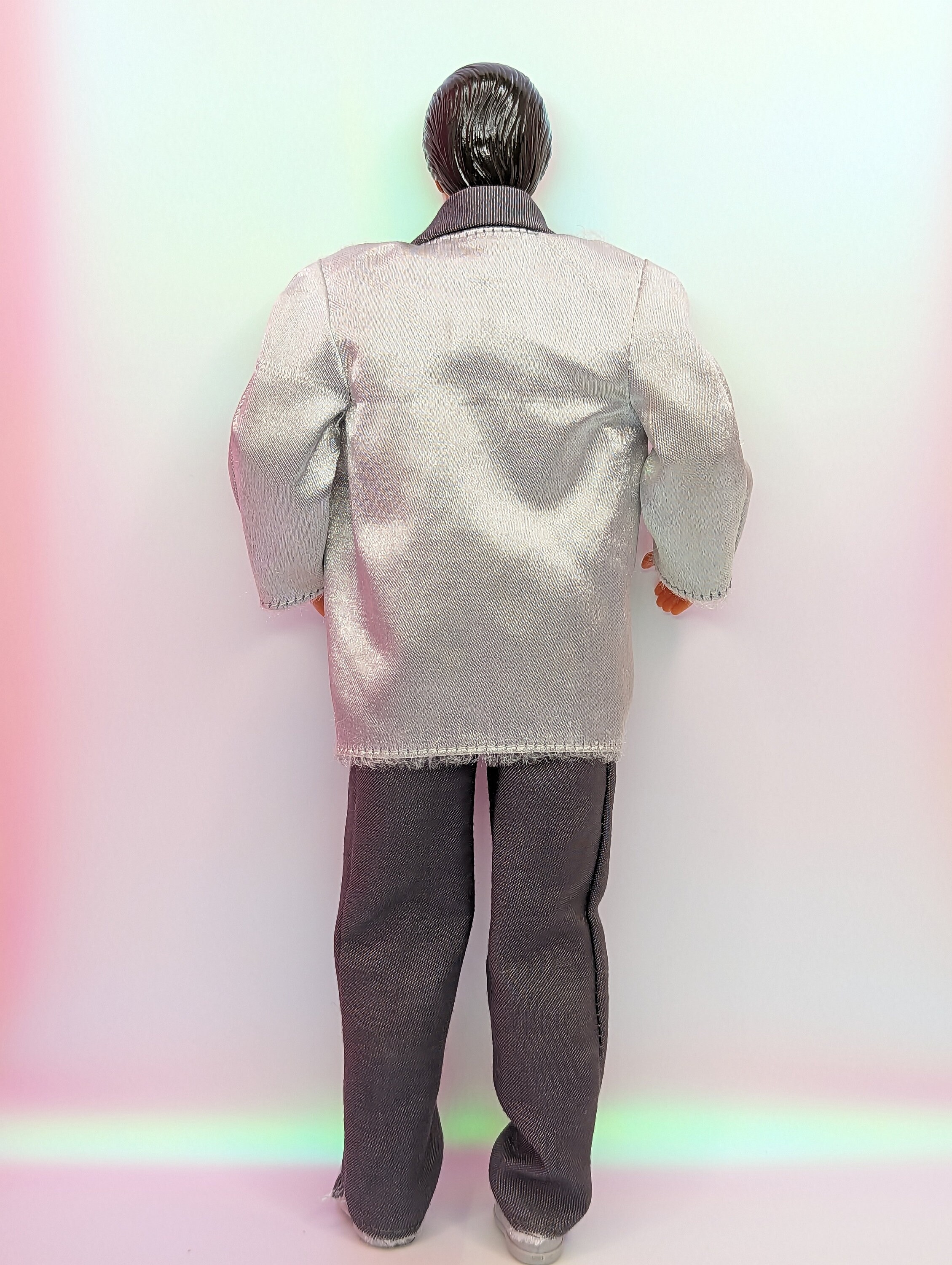 Perfume Giving Ken Doll 1987 Mattel #4554 Silver Tux Brown Perfume Giving Ken Doll 1987 Mattel #4554 Silver Tux Brown