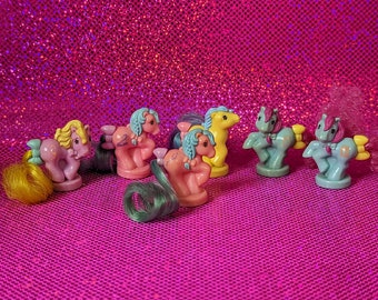 You Pick- My Little Pony Ponytail Petite Ponies Hasbro Vintage 1989-91 - Pizza Brush Mirror Clock - Miniature Mini Pony 90s collectible toys
