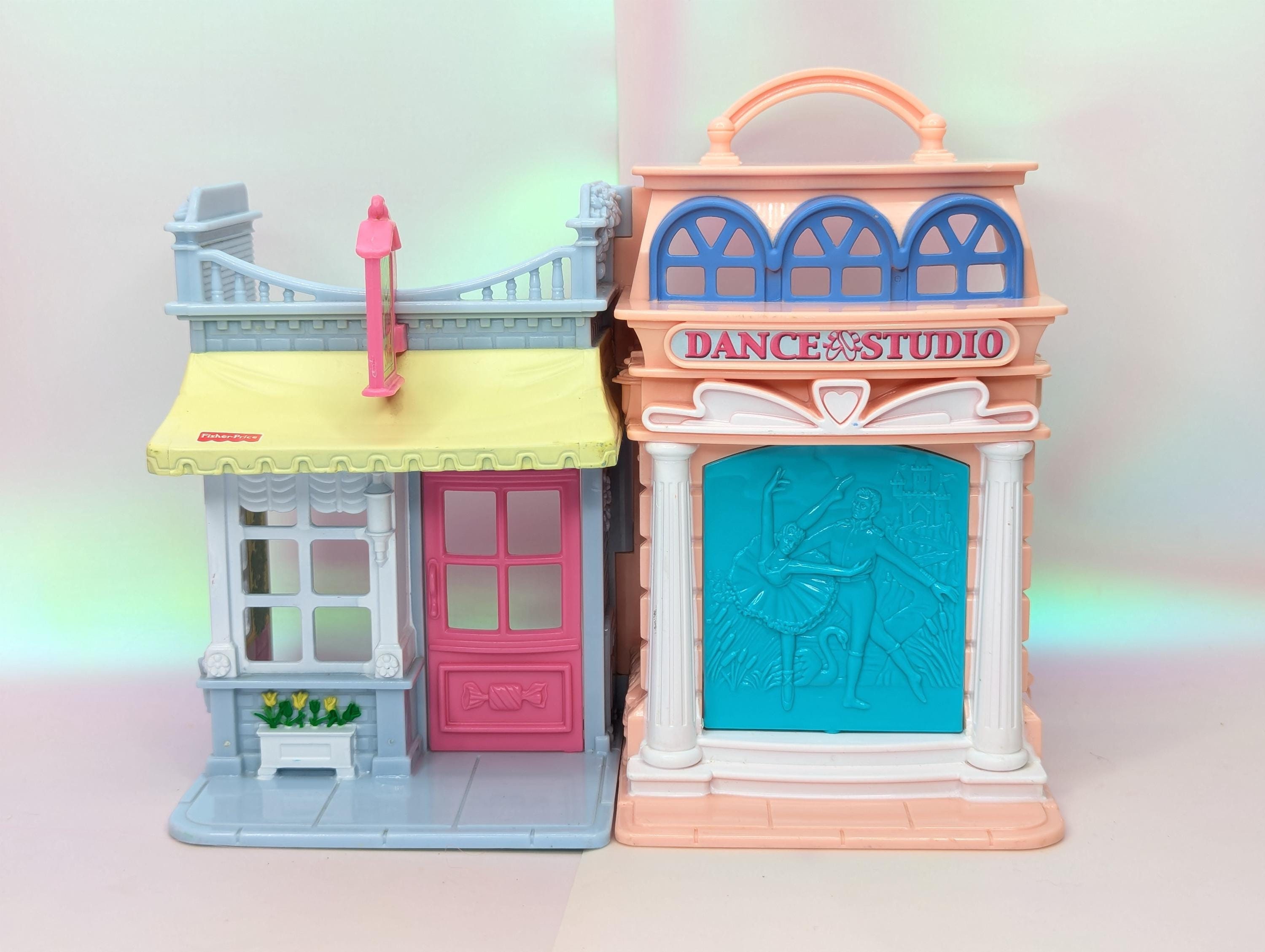 Fisher Price Loving Family Dance Studio Candy Shop Doll House 2001