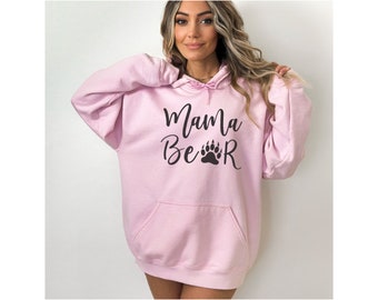 Mama Bear Hoodie Sweatshirt, Mom Shirt, Womens Pullover Sweatshirt, Gift for Mom, Gift for Her, Mother's Day Gift, Mom Bear, Momma Bear, Mom