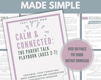 Livre numérique sur une parentalité positive : guide pour une parentalité calme et connectée pour les enfants de 2 à 7 ans | Discipline douce et guide de communication - Établir des liens