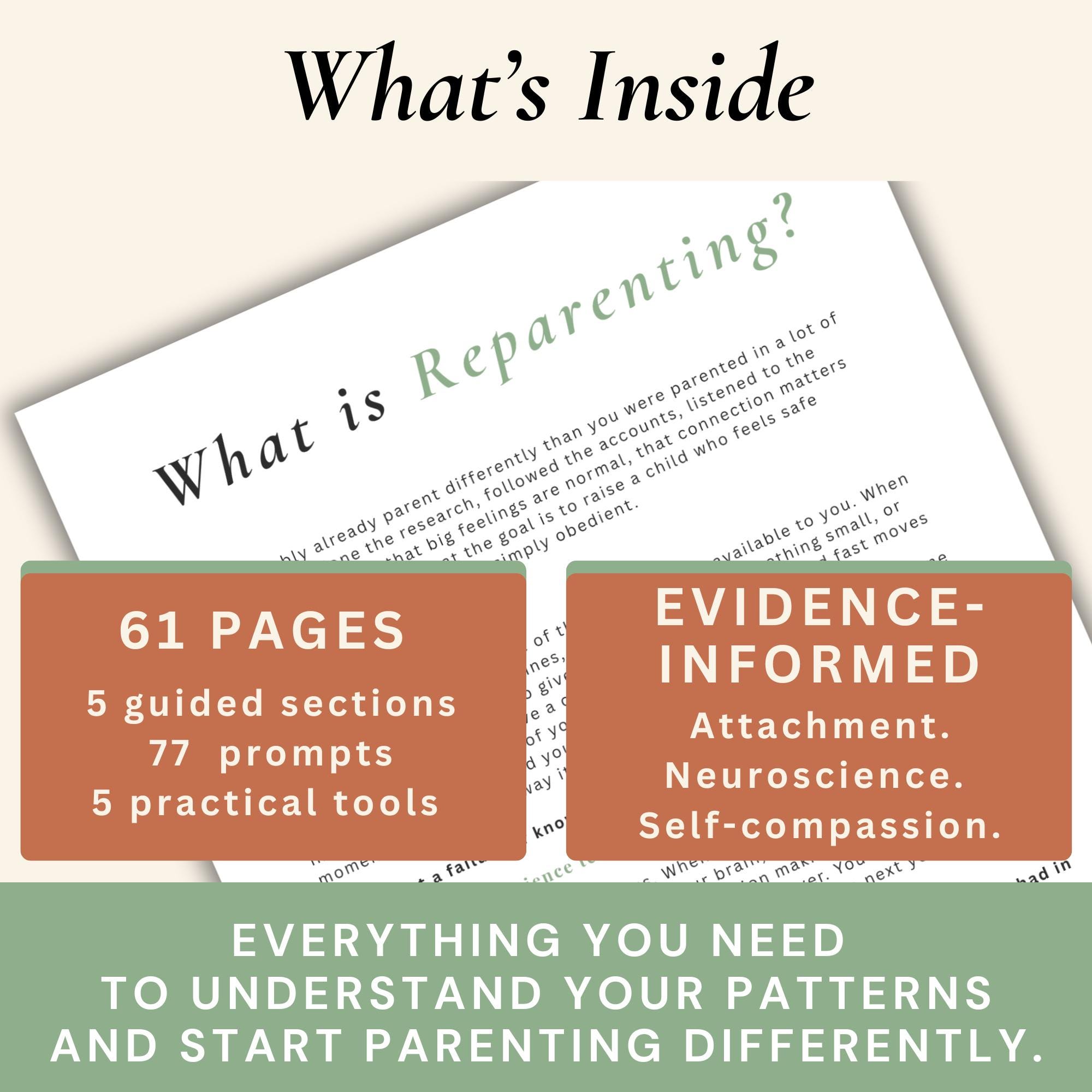 Reparenting Workbook for Parents | Inner Child Healing Journal | Break ...