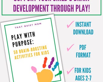 Jouez avec raison | 50 activités stimulantes pour le cerveau pour les enfants | Apprendre en s'amusant | Guide pour une parentalité positive | Développement de l'enfant - Téléchargement instantané