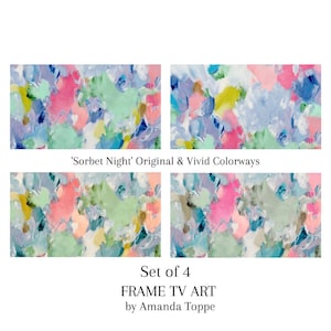 Samsung Frame TV Art: &#39;Sorbet Night&#39; Vivid Colorways (Digital Download)