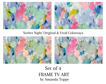 Samsung Frame TV Art: &#39;Sorbet Night&#39; Vivid Colorways (Digital Download)