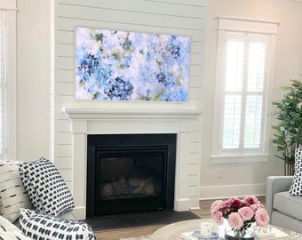 Hydrangea Samsung Frame TV Art: Coastal Blue Floral (Digital Download)