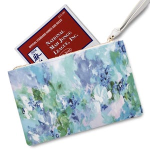 Floral Mahjong Card Clutch: Vegan Leather NMJL Protector