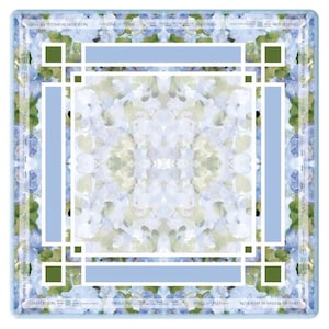 Mahjong Mat, Hydrangea Mahjong Mat, Blue Mahjong Mat, Mahjjong, Mahj Jong mat, mahjong accessory