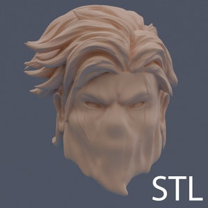 1/12 custom 3D modeled head sculpt .STL