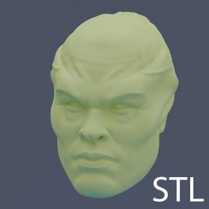 1/12 custom 3D modeled head sculpt .STL