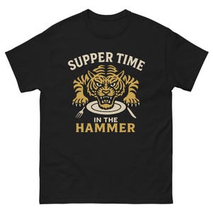 Supper Time in the Hammer Football T-Shirt | Gritty Tiger Hamilton Game Day Tee