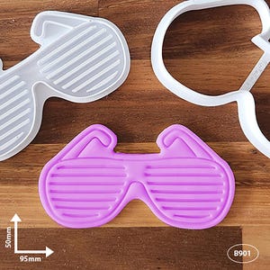 Shutter Shades / Glasses cookie cutter and fondant stamp set