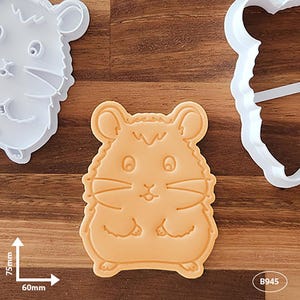 Hamster / Guinea Pig cookie cutter and fondant stamp set