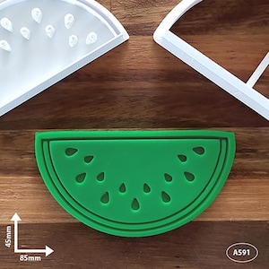 Watermelon Slice cookie cutter and fondant stamp set