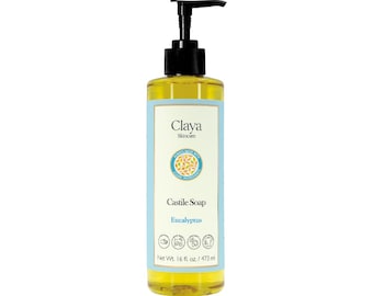 Eucalyptus Liquid Castile Soap: Organic, Biodegradable, Gentle - 16 fl oz