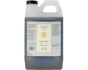 Pine Tar Liquid Castile Soap: Organic, Biodegradable, Smokey Scent