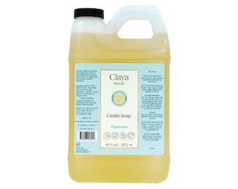 Peppermint Liquid Castile Soap: Organic, Biodegradable (64 fl oz)