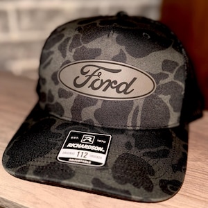 Richardson 112 SnapBack Ford patch trucker hat.