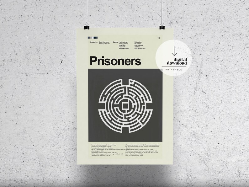 Inmate Poster Prisoners | DIGITAL DOWNLOAD - Etsy