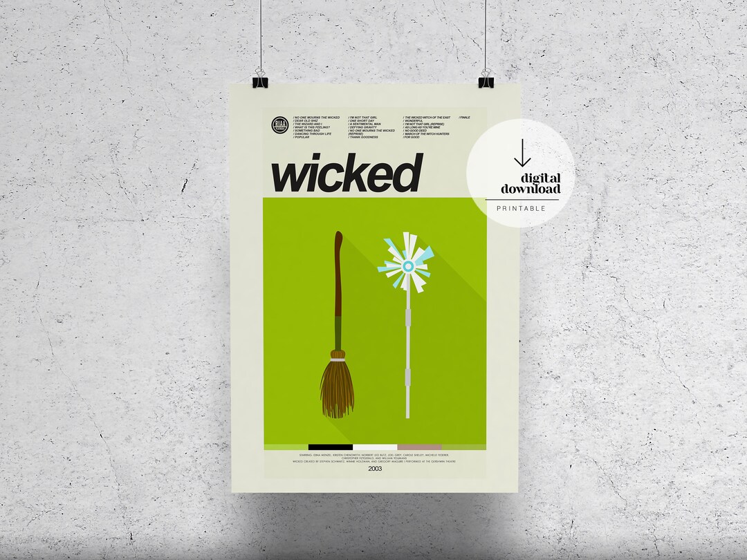 Wicked - Broadway Musical | DIGITAL DOWNLOAD - Etsy