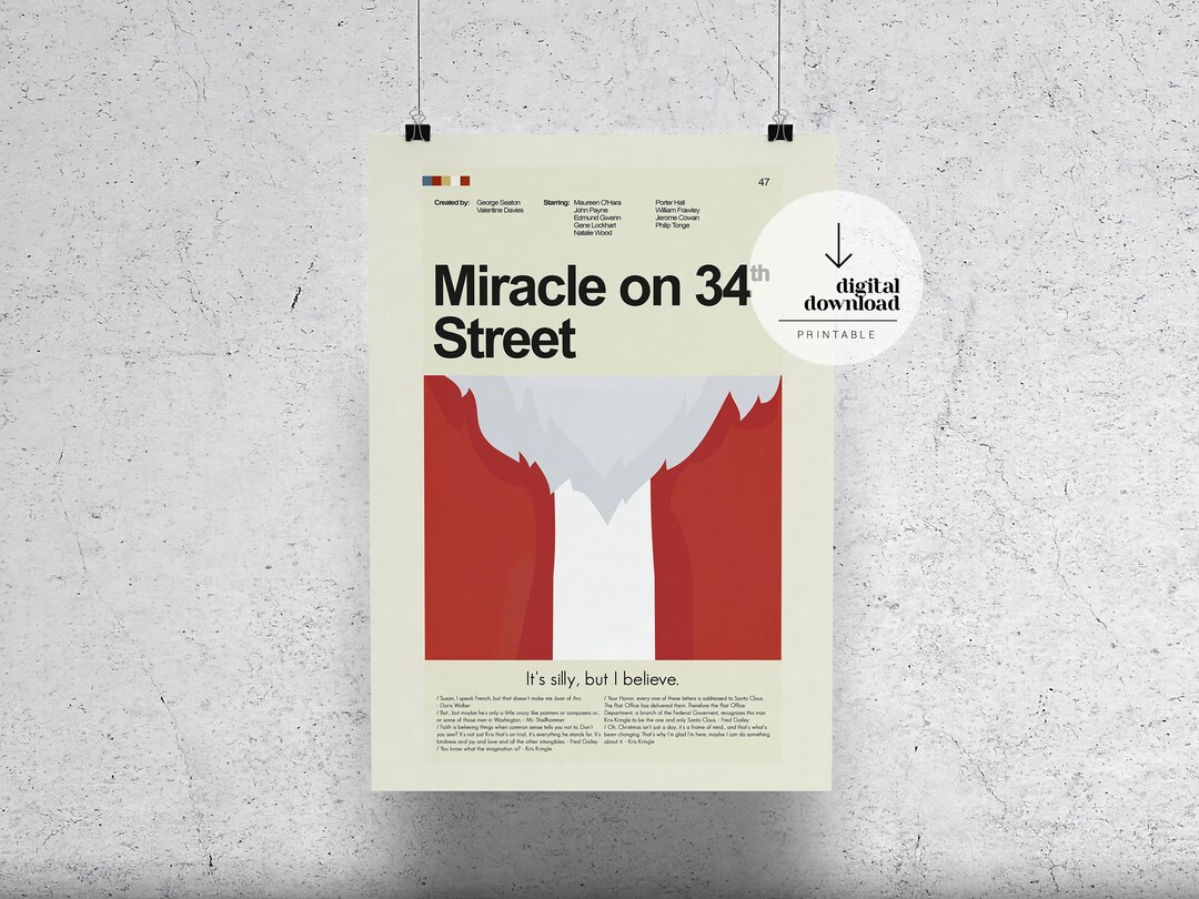 Miracle on 34th Street (1947) | DIGITAL DOWNLOAD - Etsy