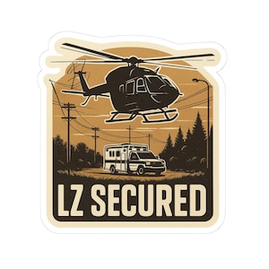 Helicopter Adventure Kiss-Cut Stickers - Unique Design for Travel Enthusiasts, Laptop Decals, Outdoor Decor, Gifts