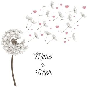 Make a Wish Dandelion Instant Download PNG