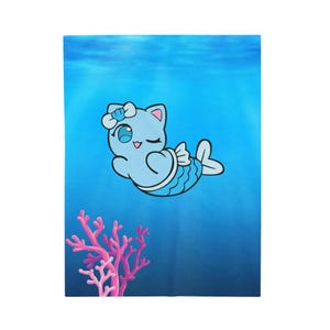 Aphmau Meemeow Mermaid Cat Velveteen Plush Blanket
