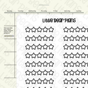 Beoordelingsstickers sterbeoordeling | Vel paspoortformaat - Littlebearplans