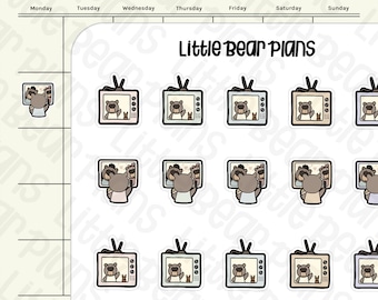 TV Deco Stickers | Passport Size Sheet - Littlebearplans