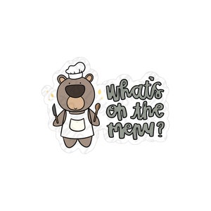 Cooking Little Bear Vinyl Stickers | Littlebearplans